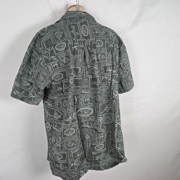 Palmwave Hawaii Shirt Men's 2XL Green Buttons Hang Loose Hawaiian Short Sleeve - Picture 12 of 14